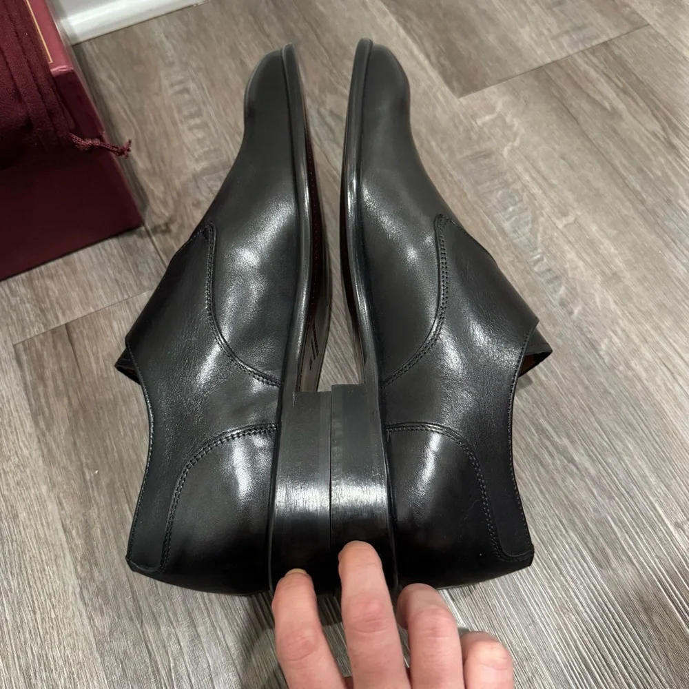 Bruno Magli Solero Classic Monk Strap Black Leather Dress Shoes
